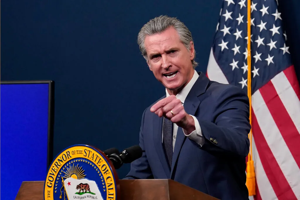 Gavin Newsom versus the Supreme Court illustration